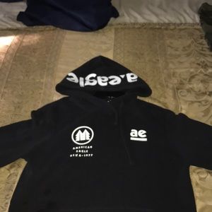 Black American Eagle Hoodie Size Small